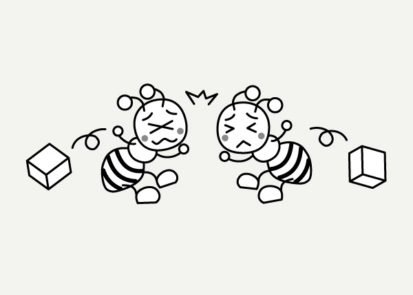 イラストACで公開している、ありさんごっつんこのイラスト